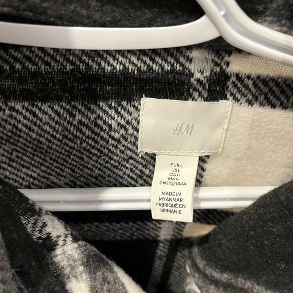 H&M women's plaid Shacket sz L - Picture 3 of 3